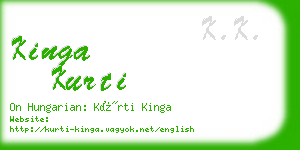 kinga kurti business card